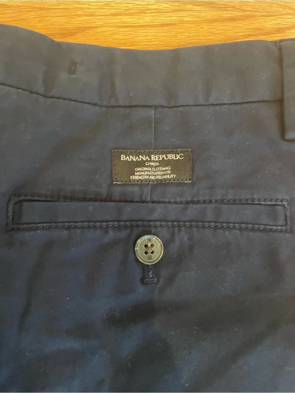 Banana Republic Men's Navy Slim Straight Chinos